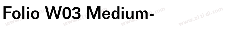 Folio W03 Medium字体转换